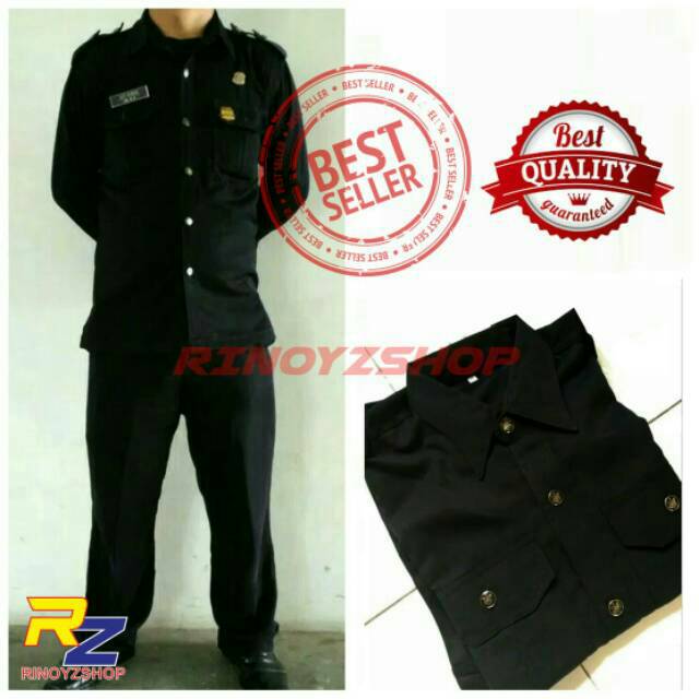 GROSIR Seragam Safari lengan Panjang / Seragam Safari Security/ Seragam Supir/Baju Security