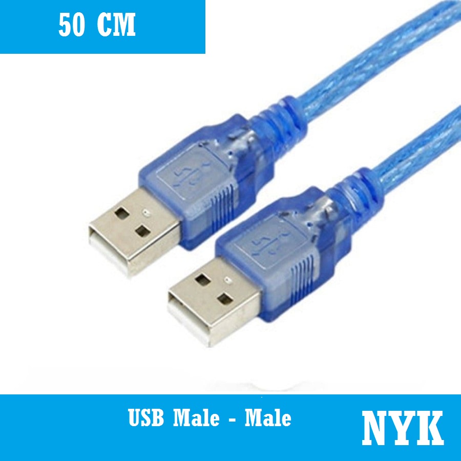 KABEL USB 2.0 MALE TO MALE 50 Cm - COWOK COWOK 50CM USB NYK