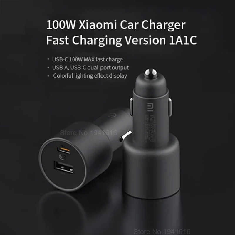 Mi Car Charger 1A1C Dual USB-C / USB-A 100W - Charger Mobil