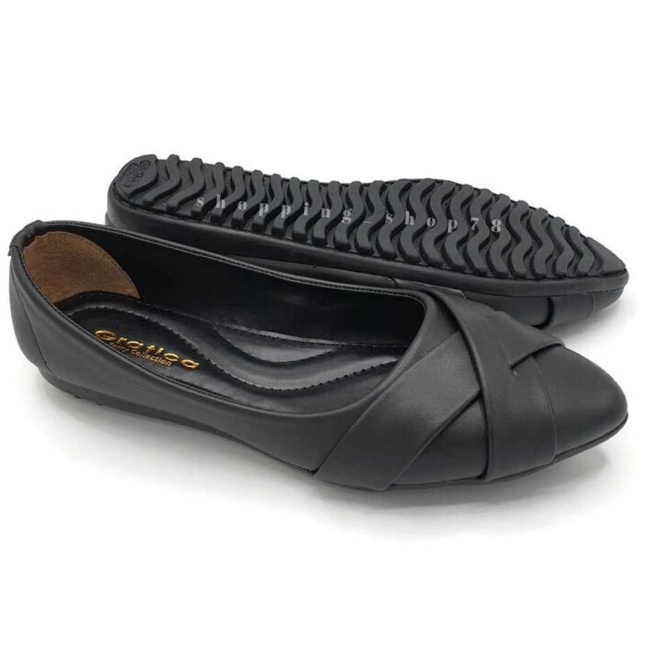 Sepatu Wanita Flat Shoes Silang Lancip Gratica BO5 SL