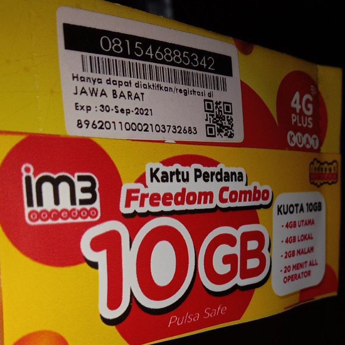 KARTU PERDANA IM3 FREEDOM COMBO 10GB