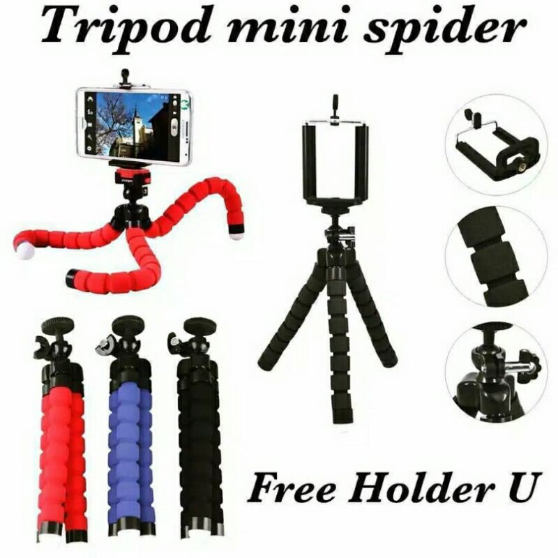 Tripod Spider fleksibel free Holder U / Tripod mini / Tripod HP &amp; Kamera