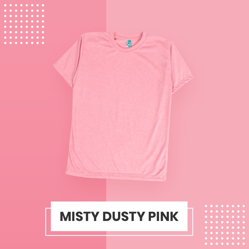 KAOS POLOS COTTON TWOTONE MISTY LENGAN PENDEK 30’S /  PRIA & WANITA 100% DISTRO ORIGINAL-DUSTY MISTY