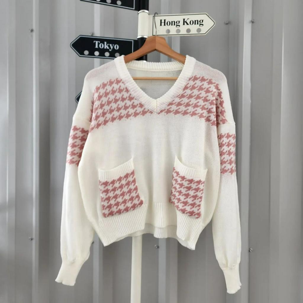 [CYC | COD] REALPICT | Outwear Viersa Rajut Sweater | Knit Outer Crop Wanita Balon Trendy Murah