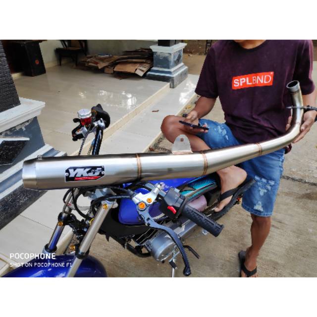 Knalpot YKJ RX King Standar Racing Stainless Terbaik Super Garing Istimewa YKJ Racing