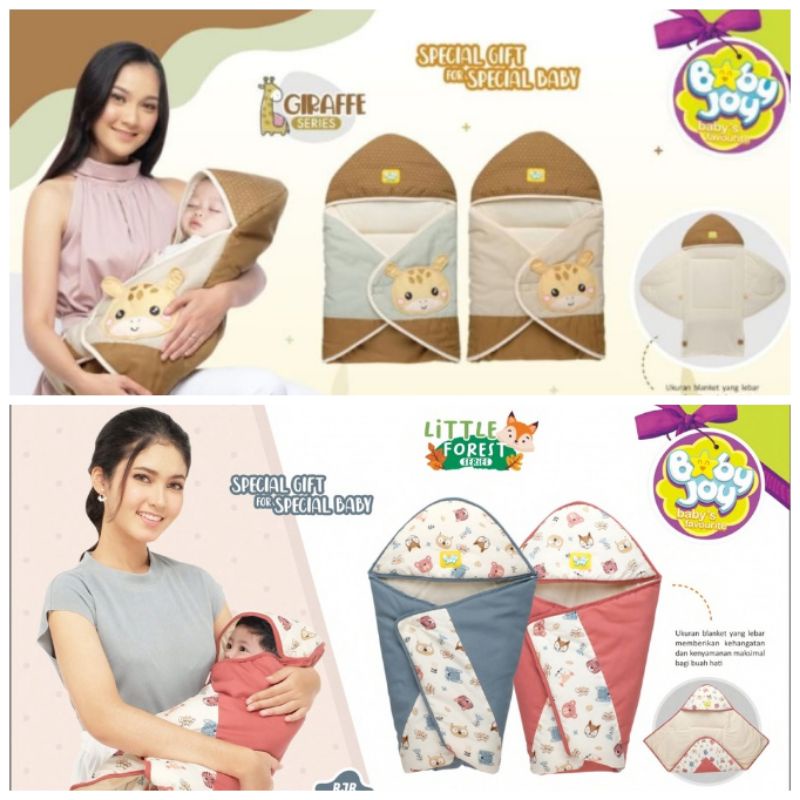 Baby joy selimut bayi topi/blanket baby girrafe series