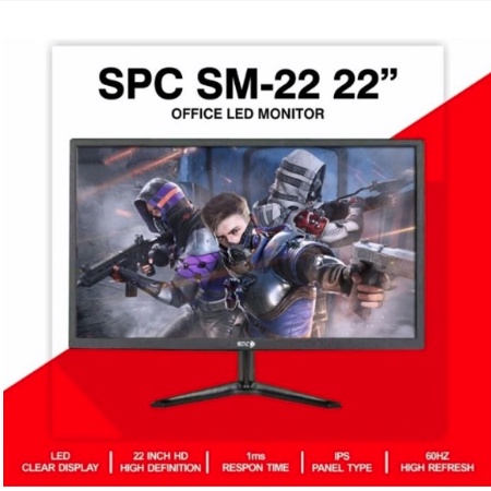 LED Monitor SPC SM-22 21.5Inch 60Hz IPS FHD HDMI - LED SPC Office SM22-0