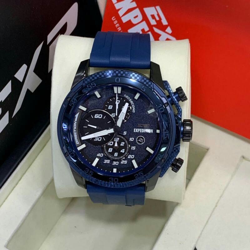 Jam Tangan Expedition EXP6810 M Blue / Black Original