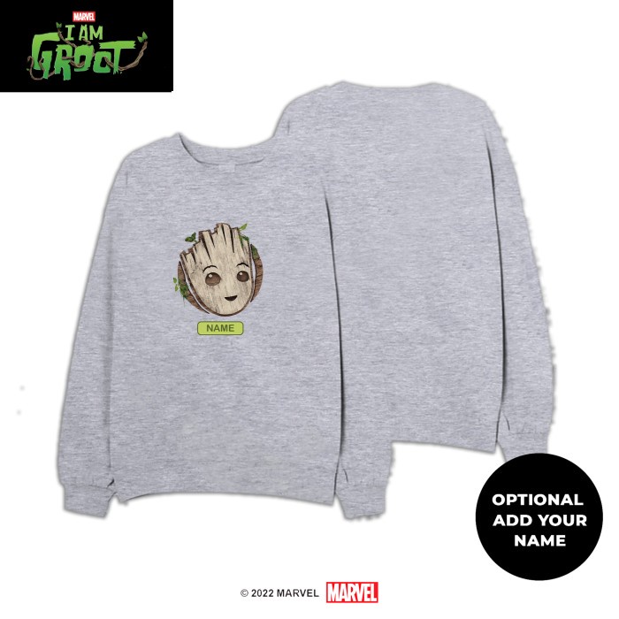 Marvel Crewneck Dewasa Pria &amp; Wanita I am Groot IGT29