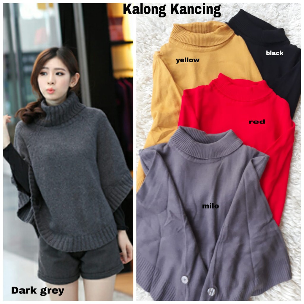 [Kalong kancing RO] cardigan wanita rajut varian warna