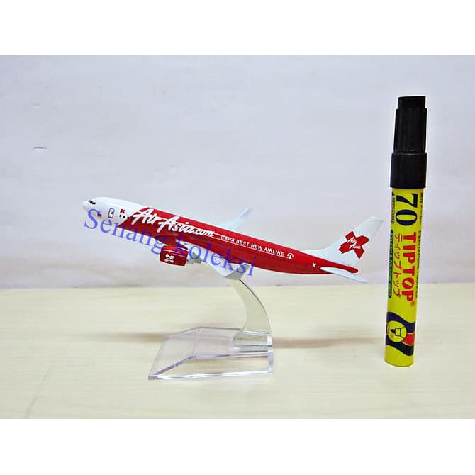Kusus Hari Ini Pajangan Miniatur Diecast Pesawat Air Asia.Com Murah