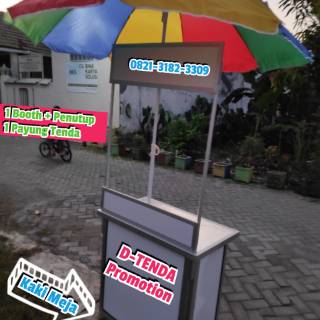 paket hemat usaha booth portable payung full print logo