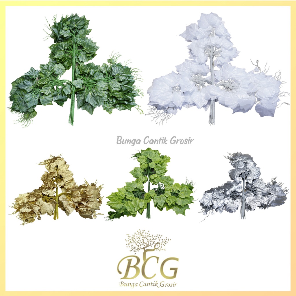 Daun Anggur Artificial (lusinan) Dekorasi Wedding Backdrop