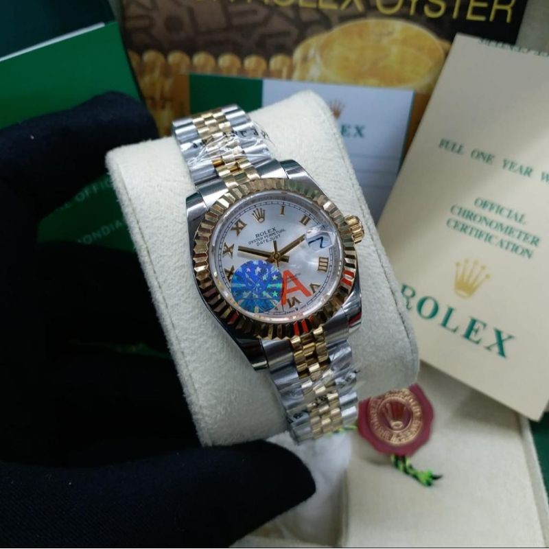 Jam tangan wanita rolex datejust 31mm jubilee steel romawi dial swiss eta 1:1 best clone