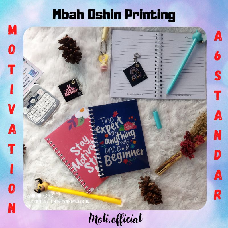 

New Desain NOTEBOOK spiral A6 PART 2 Cover Motivasi / Hijab / Fantasi Garis HITAM
