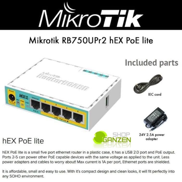 Mikrotik Router RB750UPr2 (with PoE-Output)