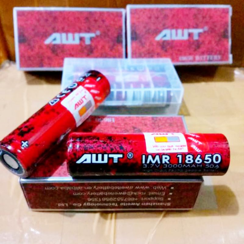 New elektronik terbaru BATERAI AWT MERAH RAINBOW 3000MAH