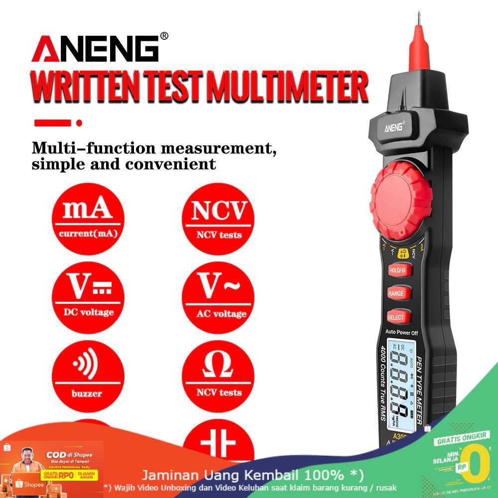 (BISA COD) RVOSTR ANENG Digital Multimeter Voltage Tester Pen - A3004