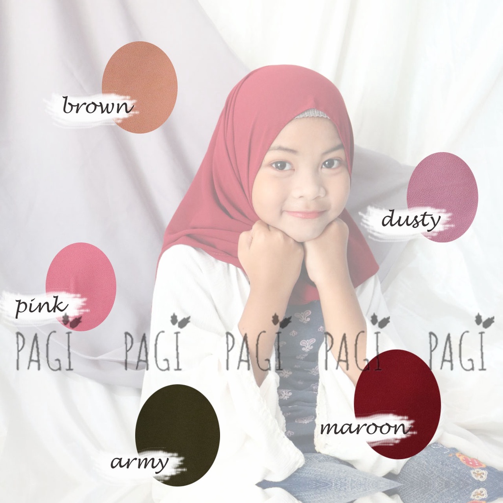 Hijab Anak  Ceruti / Pashmina Anak / 168 cm x 50 cm / PHASMINA INSTAN ANAK | PASMINA INSTAN ANAK 3-10 TAHUN | PASMINA INSTAN KARET ANAK