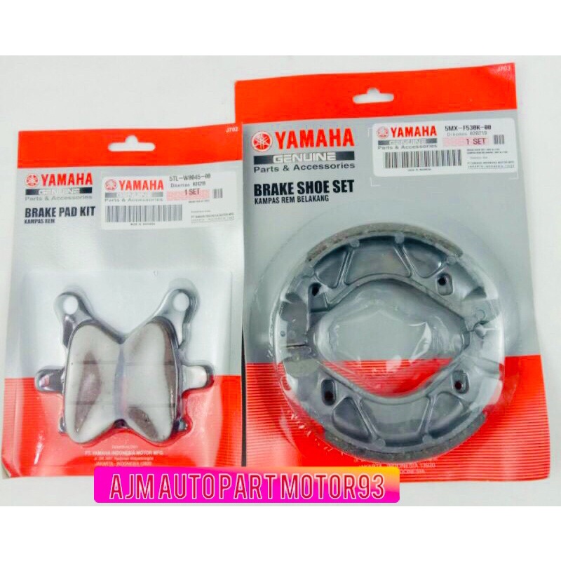 PAKET KAMPAS REM YAMAHA DEPAN BELAKANG MIO SPORTY D/5TL B/5MX