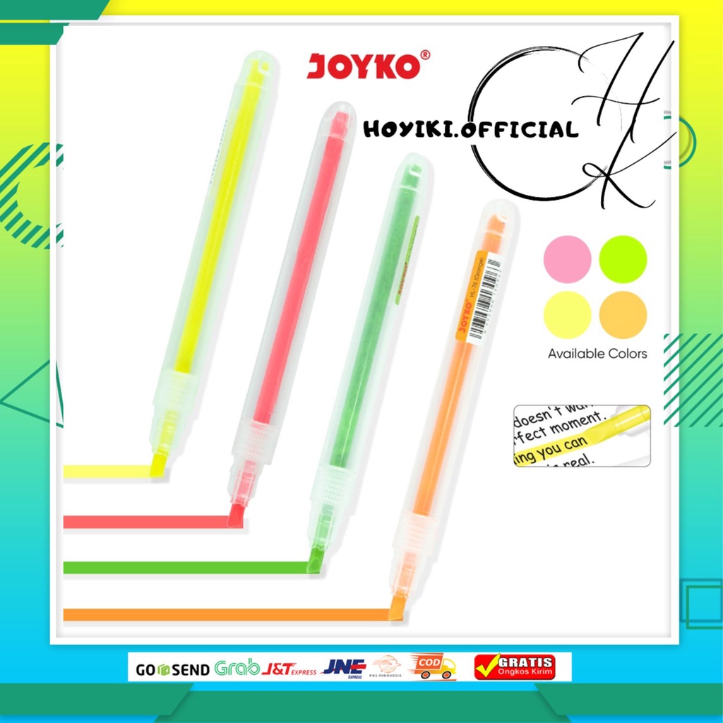 

JOYKO Highlighter Spidol Penanda Berwarna Joyko HL-73 76