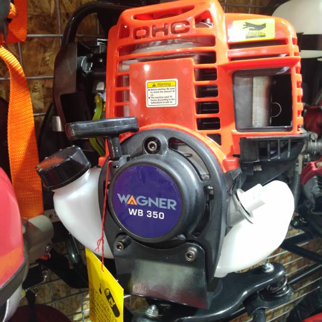 Mesin Potong Rumput 4 tak Fullset Pompa Irigasi Kepala Senar Wagner WB 350