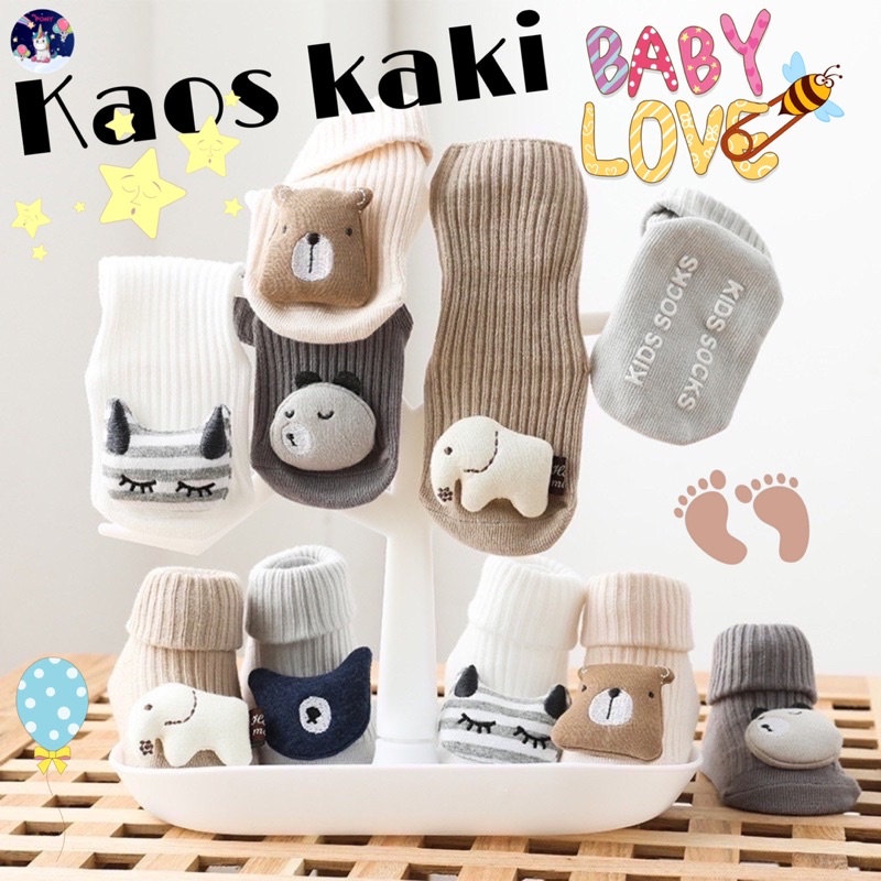 KAOS KAKI BAYI /KAOS KAKI ANTI SLIP/KAOS KAKI/KAIS KAKI MOTIF PANJANG