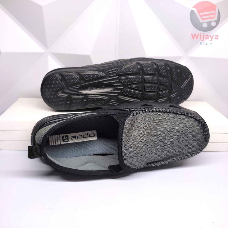 Sepatu Slip On Pria ANDO Kualitas Terbaik untuk Kebutuhan Sehari-hari BEST ROCKFIRE MONREAL