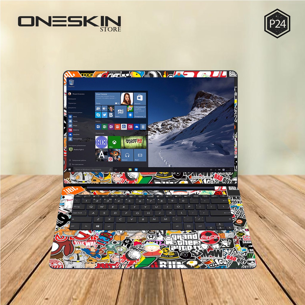 Skin Laptop-Garskin Hp-Keyboard Protector-Screen Protector-Paket Palmrest &amp; Bezel Theme