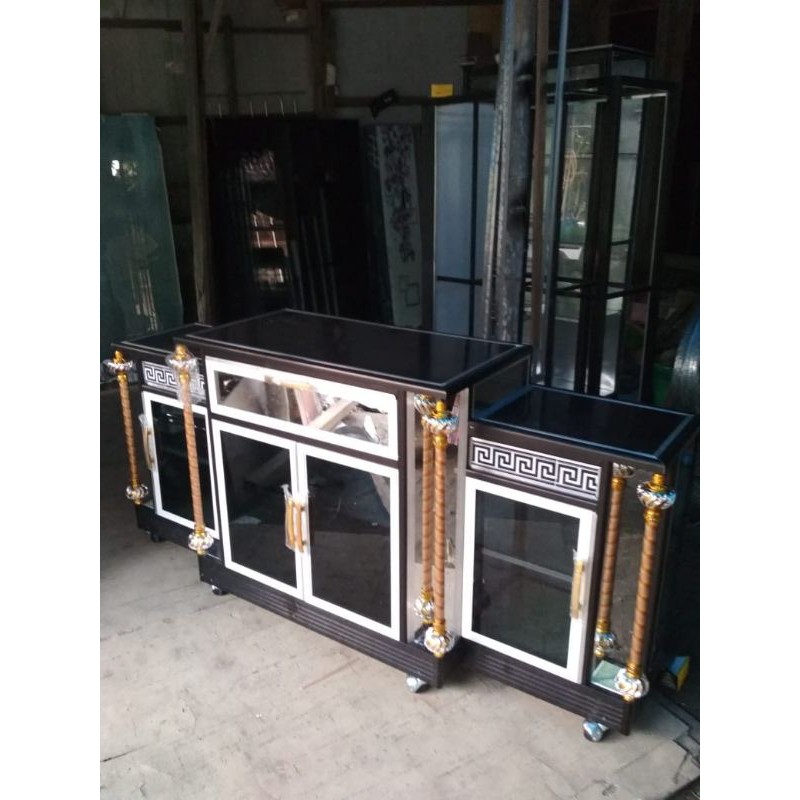 bufet tv / rak tv / sidebore alumunium Buffet/ stand tv mebel furniture