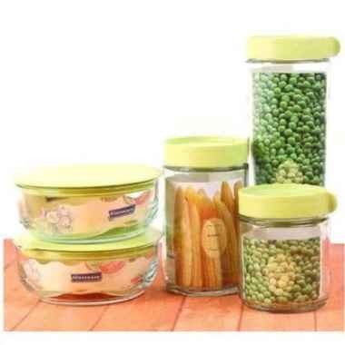 TOPLES MARINE HIJAU / TOPLES KACA SET ISI 5 DAN TUTUP