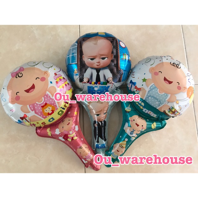 Balon pentung baby shower - balon foil baby born - balon foil baby boss