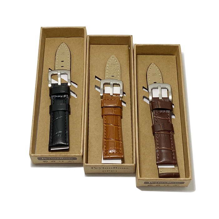 STRAP Tali Jam Tangan Kulit Model Peytonrous Corak