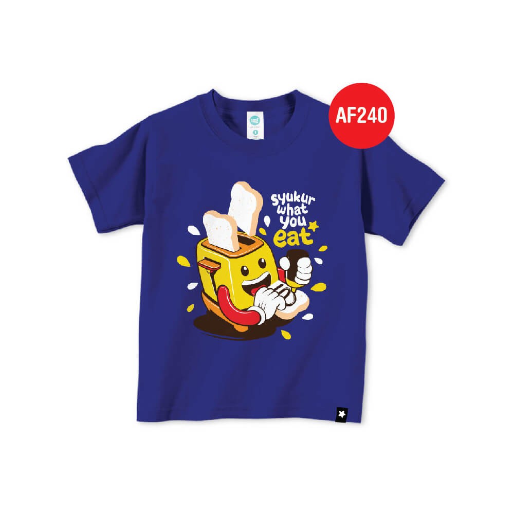 Kaos Anak Muslim Afrakids AFRA - AF240 Syukur What You Eat