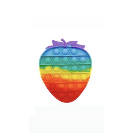 [Grosir] POP IT MURAH RAINBOW UNICORN/AMONG US fidget push Pop Its-Stroberi