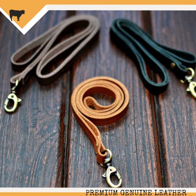 

OPEN RESSELER GENUINE LEATHER TALI ID CARD LANYARD NAME TAG GANTUNGAN TALI ID CARD