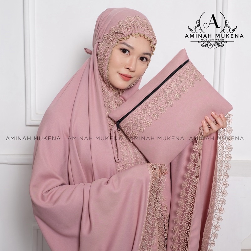 Mukena Dewasa Shakila Premium Renda Mewah Rasheda Daily Aminah