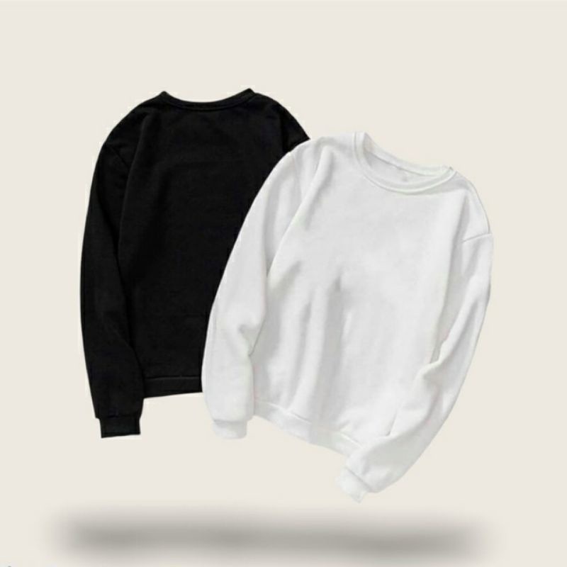 SWEATER CREWNECK PRIA & WANITA BASIC POLOS