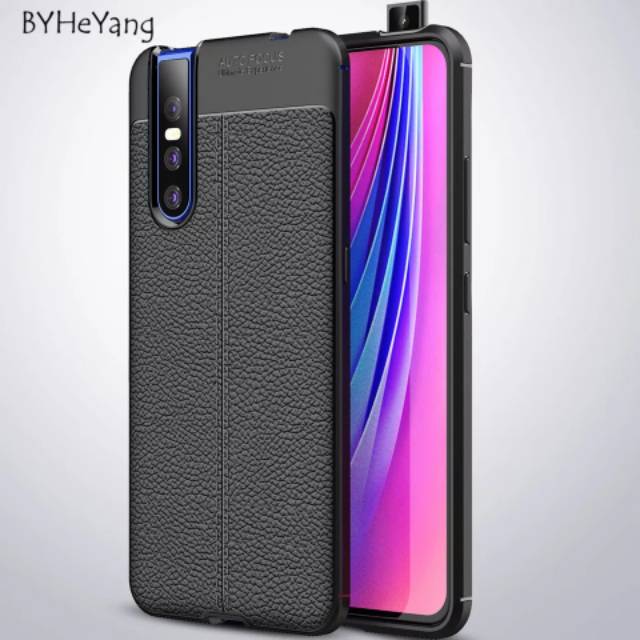 Case Vivo V15 Pro Casing Auto fokus leather softcase Premium