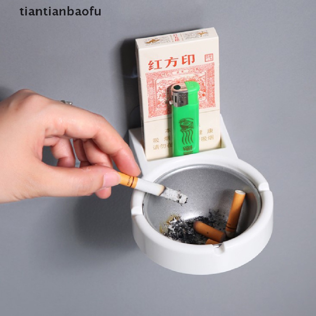 (Tianbaofu) Asbak Rokok Portable Bahan stainless steel