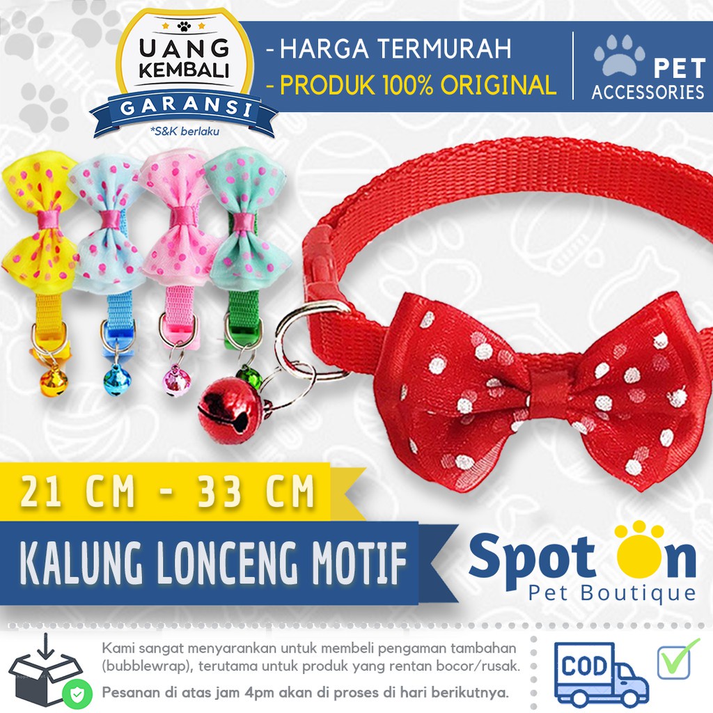 Kalung Kucing Pita | Kalung Anjing | Kalung Kelinci | Kalung Pita Polkadot | Cat Collar | Dog Collar