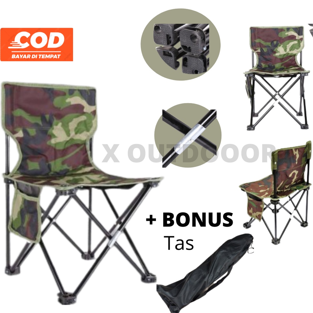bangku kemping kursi lipat camping portable   kursi memancing tempat duduk  piknik  pendaki  outdoor