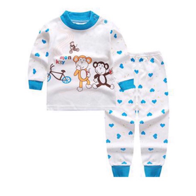 Baju setelan anak monkey / sleepsuit anak / pajamas anak