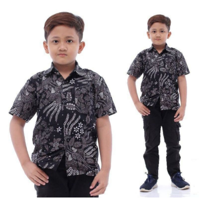 Kemeja Batik Anak-Anak Umur  4-5-6 tahun