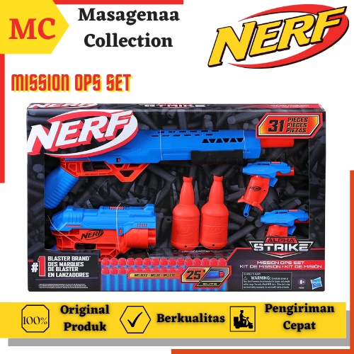 Main Mainan Maenan Tembak Tembakan Pistol Pistolan Nerf Gun Alpha Strike Mission Ops Set Tiger Cobra