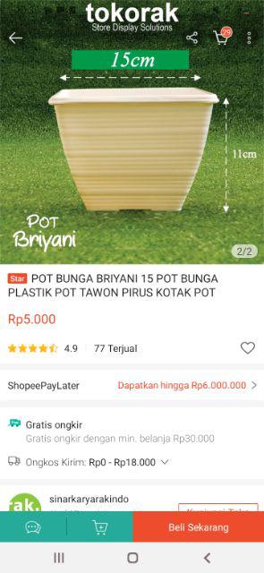 Pot Bunga Briyani 21 Pot Tawon Pirus Kotak Pot Bunga Plastik Persegi