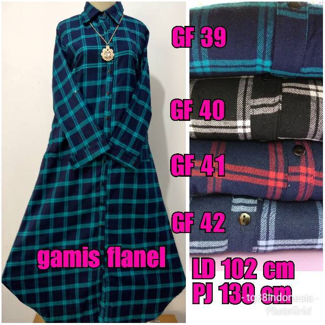 Gamis flanel/gamis kotak kotak/maxi kotak/gamis/maxi/long dress/long dress kotak