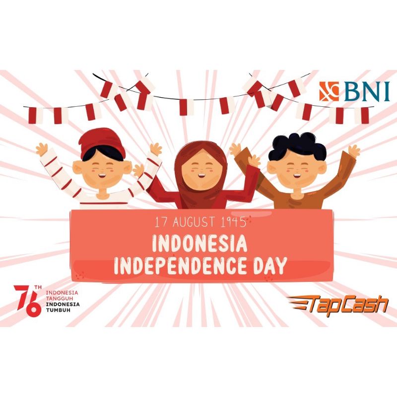 Tapcash BNI edisi HUT RI ke-76 - INDEPENDENCE DAY ORI /Like eMONEY eTOLL Flazz or Brizzi