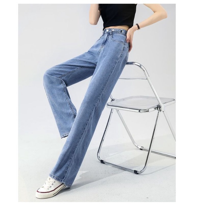 [MikanHiro Store] Celana jeans trouser wanita celana garis lurus straight line Celana High waist  HW Trouser size XS up to XL