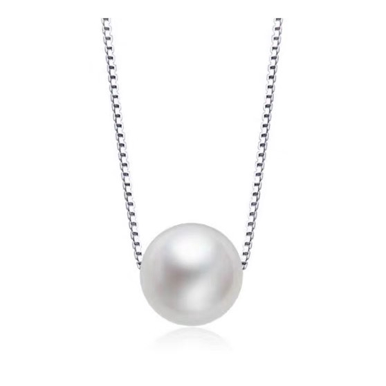 Tersedia 100% Sterling Silver S925 Kalung Shell Pearl 6mm / 8mm / 10mm Korea Fashion Jewelry Hadiah Bebas Alergi Dalam bentuk Penembakan 09